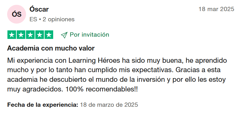 review alumno curso trading heroes pro 3